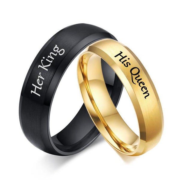 "Her King & His Queen" Couple Ring