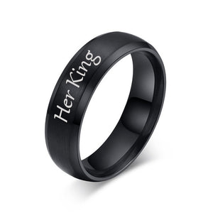 "Her King & His Queen" Couple Ring