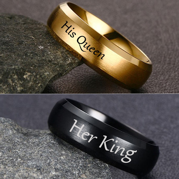 "Her King & His Queen" Couple Ring